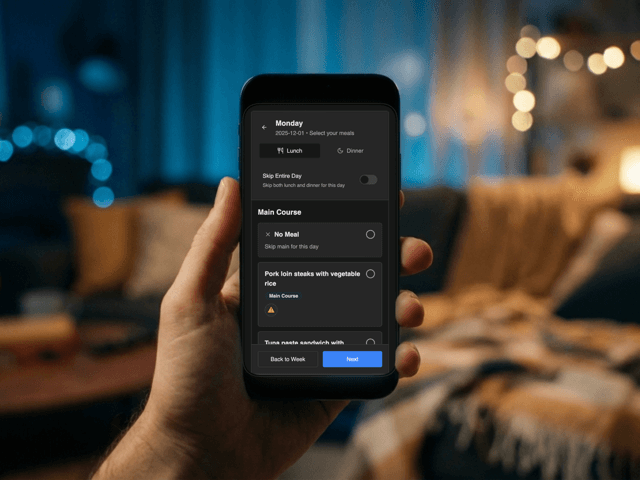 Employees Order in Advance - Light Mode